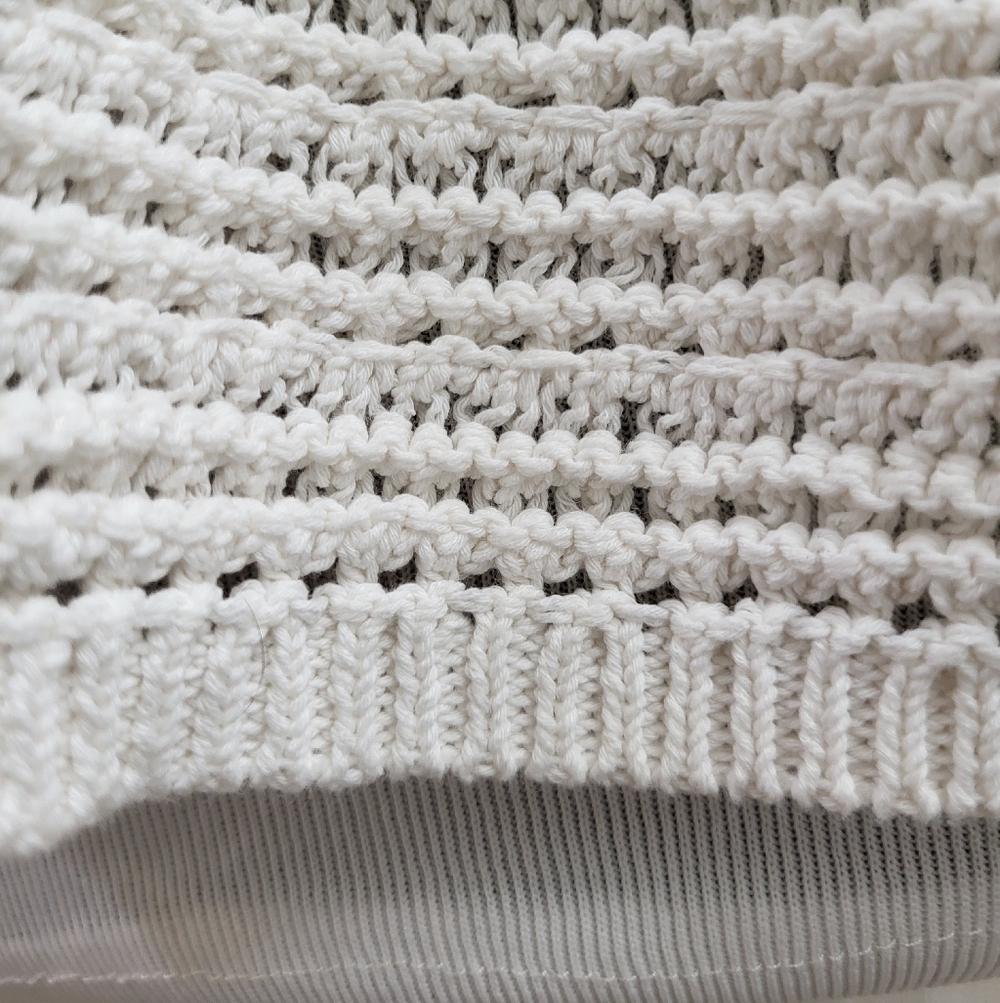 Ann Taylor Weekend Women's Ivory Rib Stitch Sleeveless Sweater Vest Sz Large NWT - Picture 9 of 12